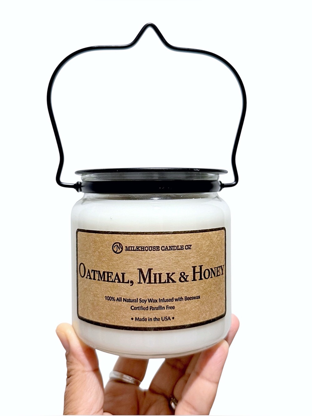 Milkhouse Candle Company Oatmeal, Milk & Honey Soy Scented Candle - White
